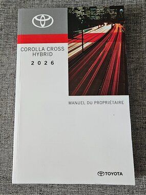 2026 TOYOTA COROLLA CROSS HYBRID Owner's Manual OM0A108U 01999-0A108
